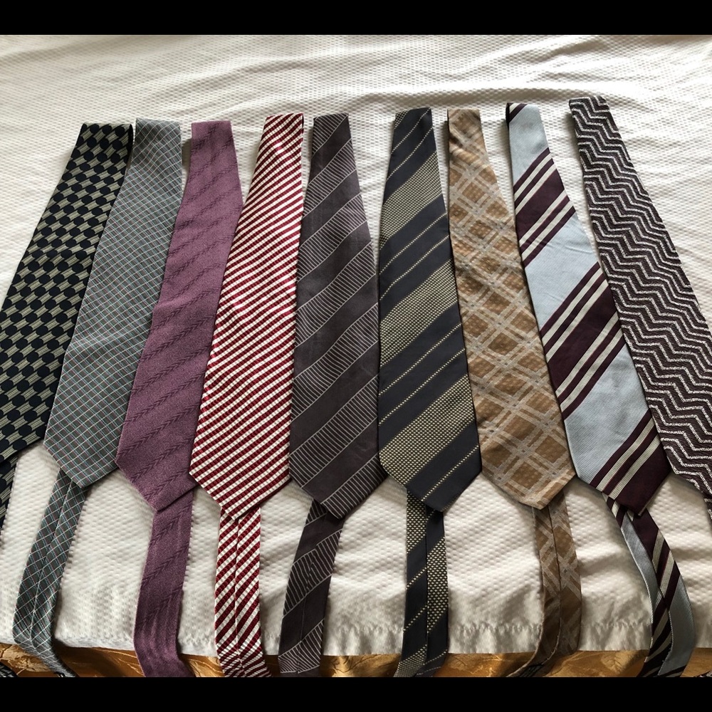 Giorgio Armani ties bundle of 9 silk made in Italy